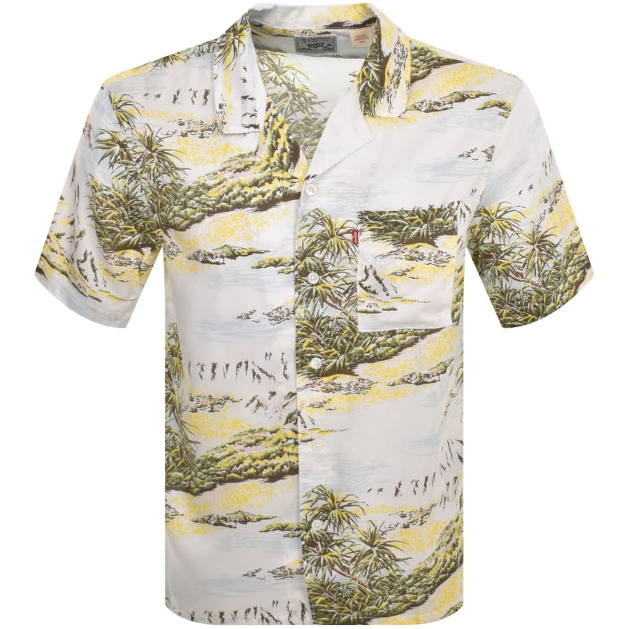 Levis Sunset Camp Short Sleeved Shirt White